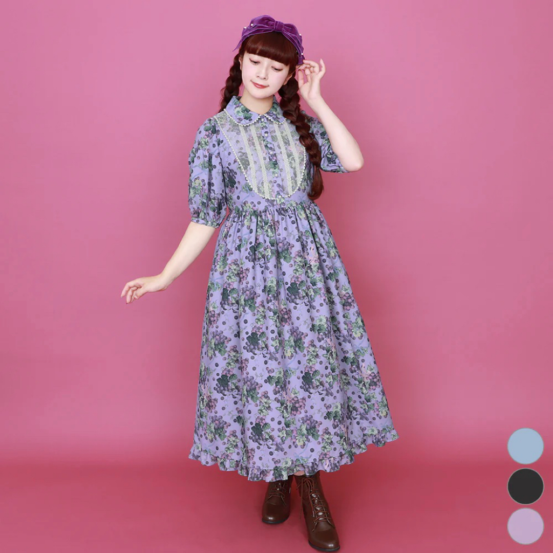 Melody Basket Juicy Grapeワンピース ブラック Melody Basket Juicy Grapeワンピース ブラック