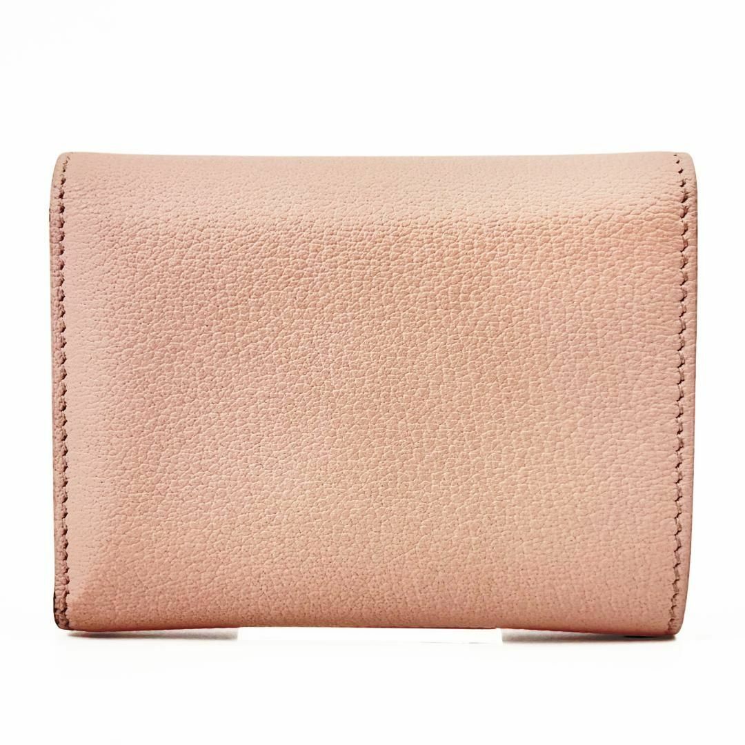 美品 ティファニー 三つ折り財布 Tコレクション ピンク ゴールドロゴ 美品 ティファニー 三つ折り財布 Tコレクション ピンク ゴールドロゴ
