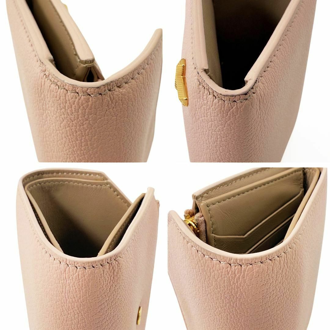 美品 ティファニー 三つ折り財布 Tコレクション ピンク ゴールドロゴ 美品 ティファニー 三つ折り財布 Tコレクション ピンク ゴールドロゴ