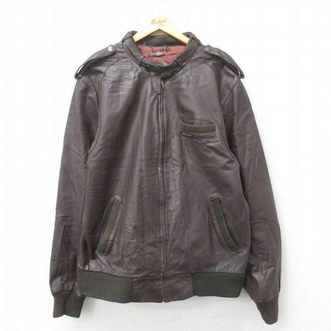 XL☆古着 メンバーズオンリー 長袖 レザー ジャケット メンズ 90 XL☆古着 メンバーズオンリー 長袖 レザー ジャケット メンズ 90