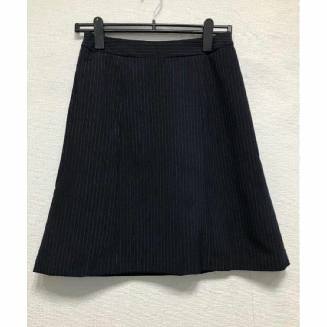 新品☆11号M♪紺系ストライプ♪フレアスカートスーツ♪お仕事 新品☆11号M♪紺系ストライプ♪フレアスカートスーツ♪お仕事