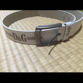 DOLCE&GABBANA/ドルガバ　レザーベルト　ホワイト　ターコイズ