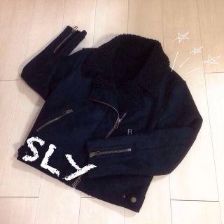 スライ(SLY)のSLY ムートンライダースジャケット(ライダースジャケット)