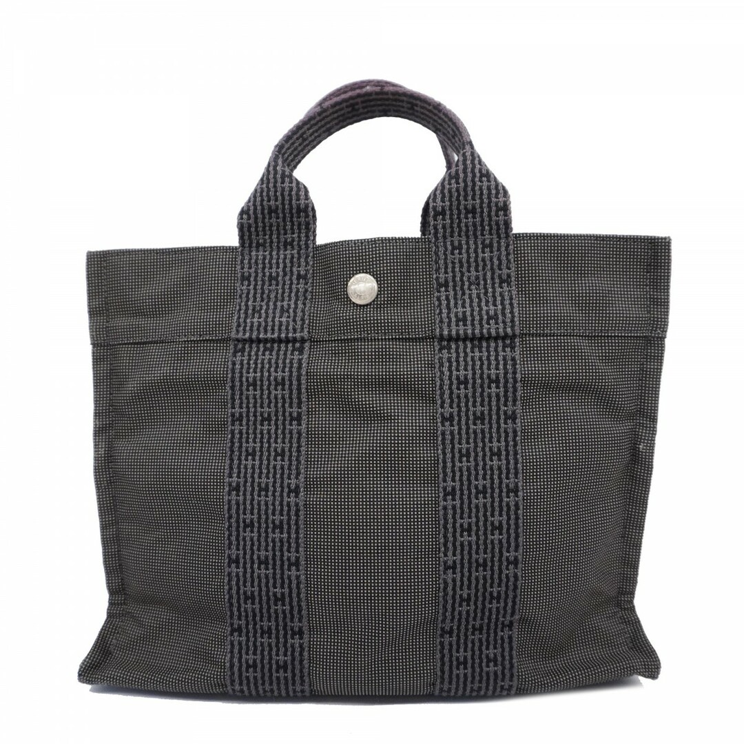 HERMES - 【4uc3441】エルメス トートバッグ エールラインPM キャンバス グレー シルバー金具【中古】レディース