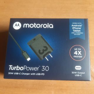 モトローラ(Motorola)のMOTOROLA モトローラ純正ACアダプタ ターボパワーチャージャー 30W…(バッテリー/充電器)