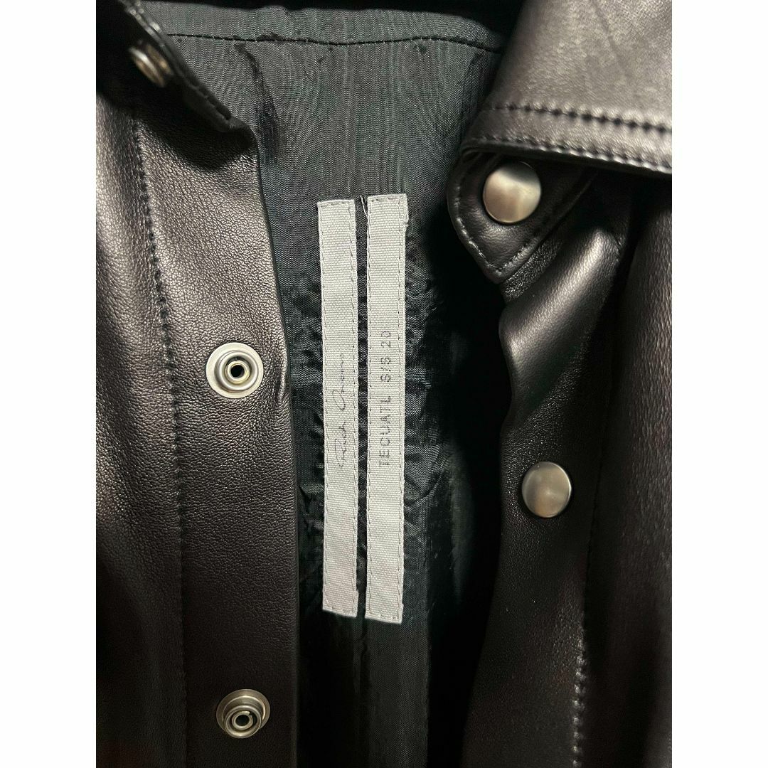 Rick Owens - 【美品】Rick Owens ラムレザーアウターシャツの Rick Owens - 【美品】Rick Owens ラムレザーアウターシャツの