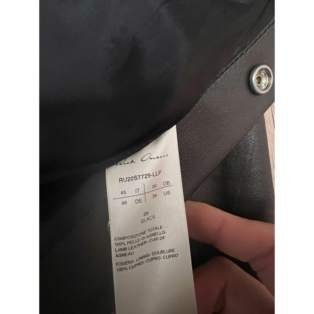 Rick Owens - 【美品】Rick Owens ラムレザーアウターシャツの Rick Owens - 【美品】Rick Owens ラムレザーアウターシャツの