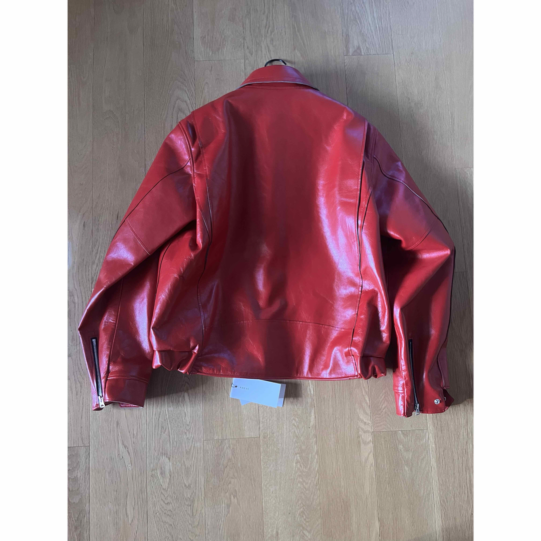 sacai - sacai 25SS Leather Jacket (Red・size 3)の通販 by sacai - sacai 25SS Leather Jacket (Red・size 3)の通販 by