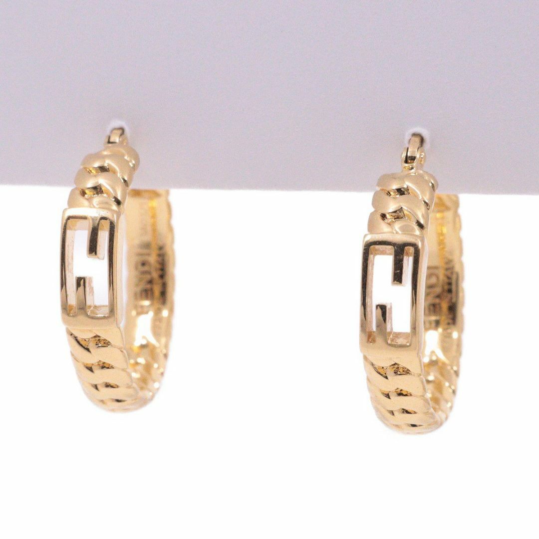 FENDI フェンディ バゲット ピアス スモール フープ ゴールド色金具 FENDI フェンディ バゲット ピアス スモール フープ ゴールド色金具