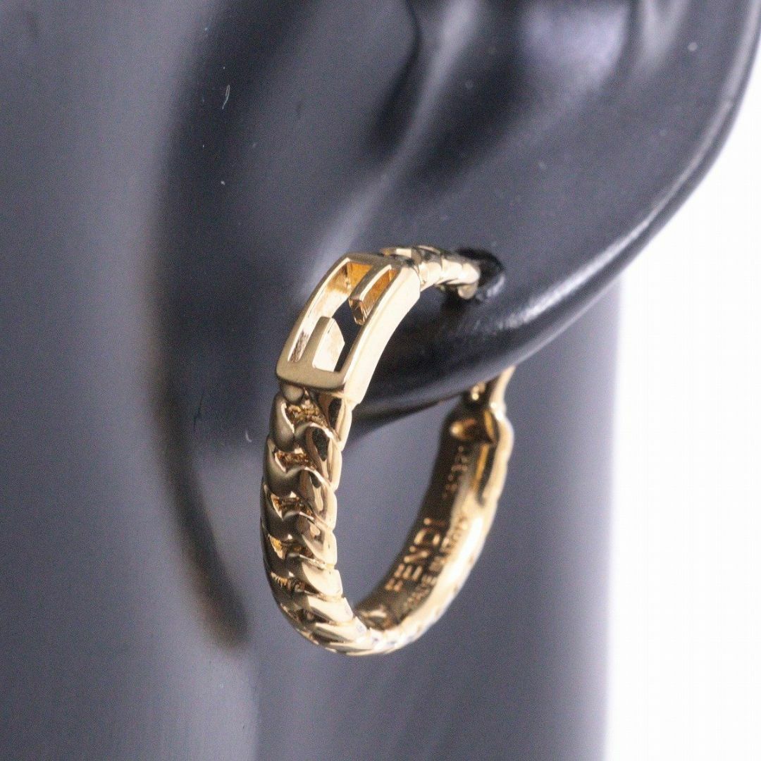 FENDI フェンディ バゲット ピアス スモール フープ ゴールド色金具 FENDI フェンディ バゲット ピアス スモール フープ ゴールド色金具