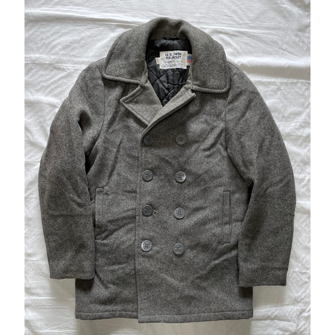 schott - Schott 740N ショット Pコート サイズ36 グレー USA 90 schott - Schott 740N ショット Pコート サイズ36 グレー USA 90