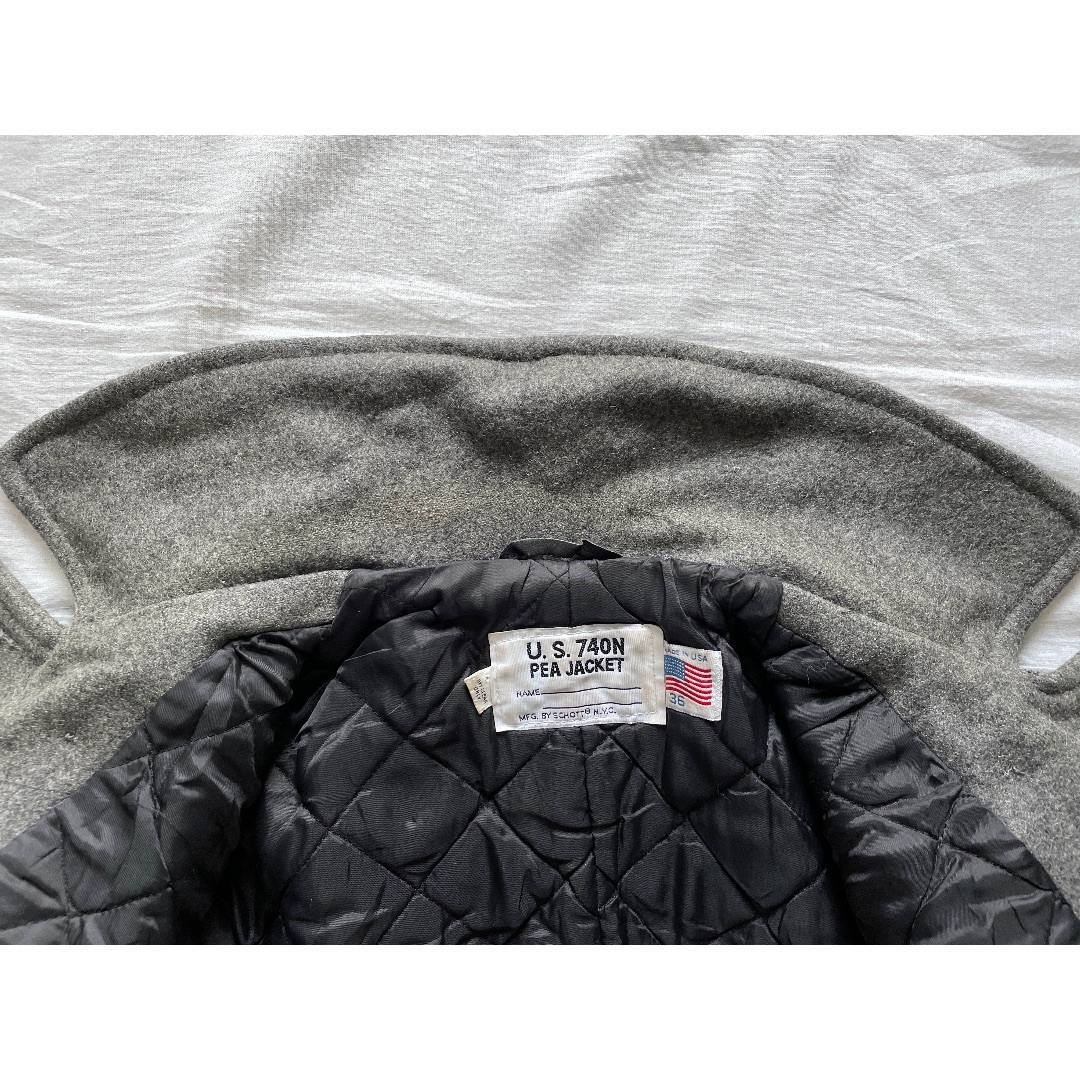 schott - Schott 740N ショット Pコート サイズ36 グレー USA 90 schott - Schott 740N ショット Pコート サイズ36 グレー USA 90