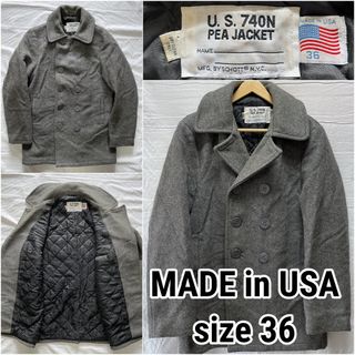 schott - Schott 740N ショット Pコート サイズ36 グレー USA 90 schott - Schott 740N ショット Pコート サイズ36 グレー USA 90