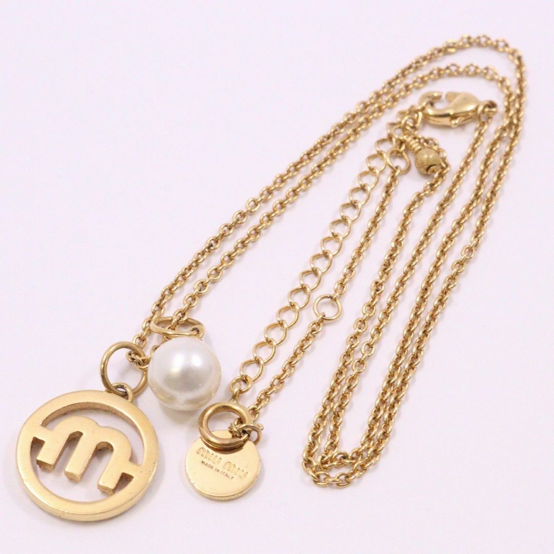 MIU MIU - miumiu ミュウミュウ ラウンド ロゴ ネックレス MIU MIU - miumiu ミュウミュウ ラウンド ロゴ ネックレス