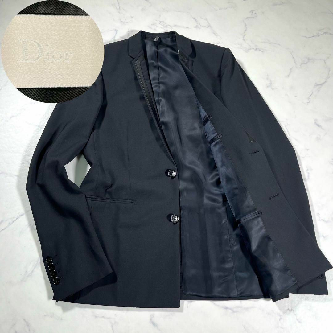 極美品】DIOR HOMME ディオール レザー切り替えテーラードジャケット 極美品】DIOR HOMME ディオール レザー切り替えテーラードジャケット