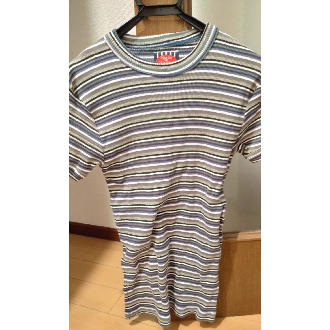 ストレッチボーダーtshirt 綿100%アメリカ製 メンズのトップス(Tシャツ/カットソー(半袖/袖なし))の商品写真