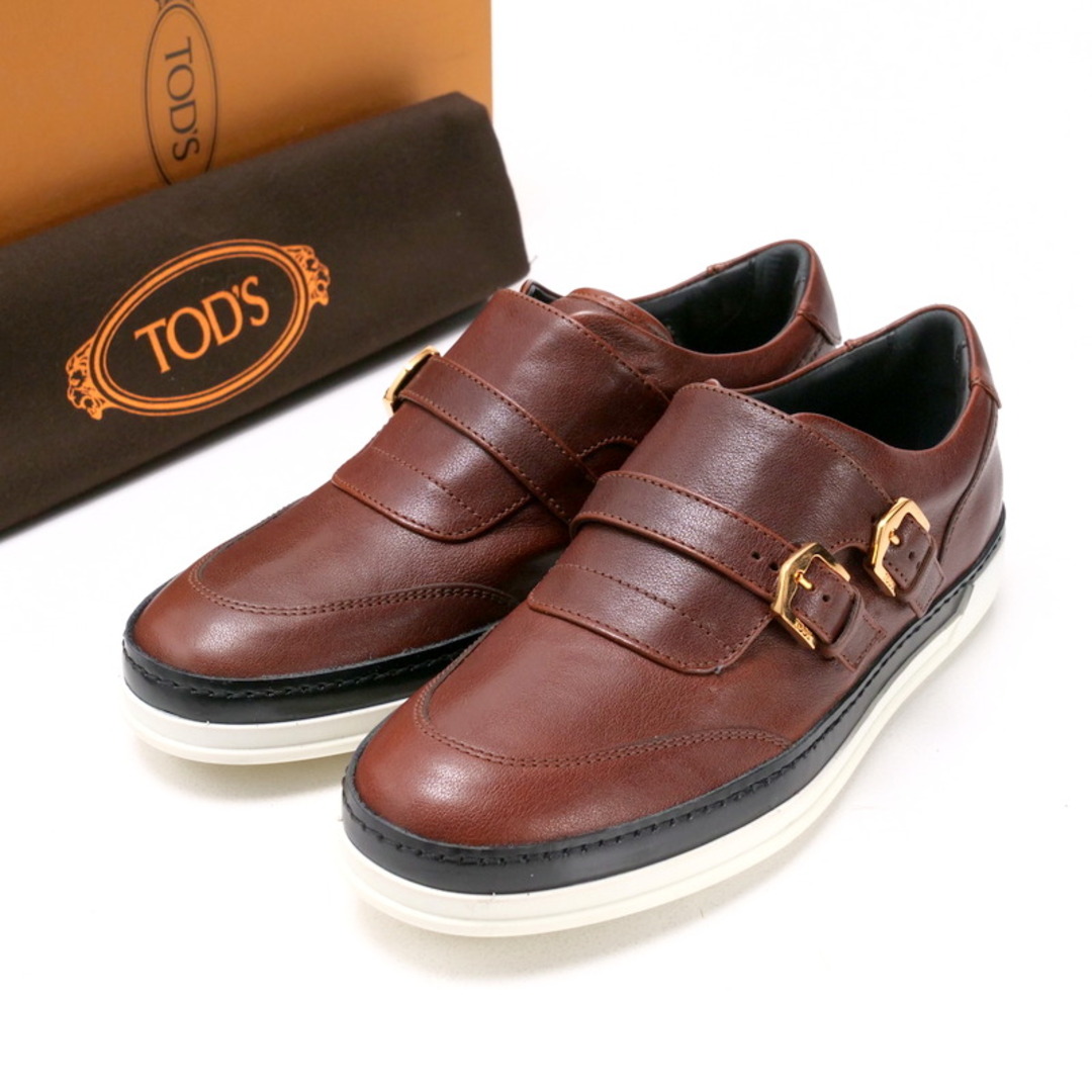 TOD'S - ■未使用品■TOD’S トッズ CASSETTA UVPANTOFOLA FIBBIE ZIK MARRONE SC スリッポン サイズ35 レザー スニーカー 靴 モンクストラップ ブラウン イタリア製 20241221/RA2586