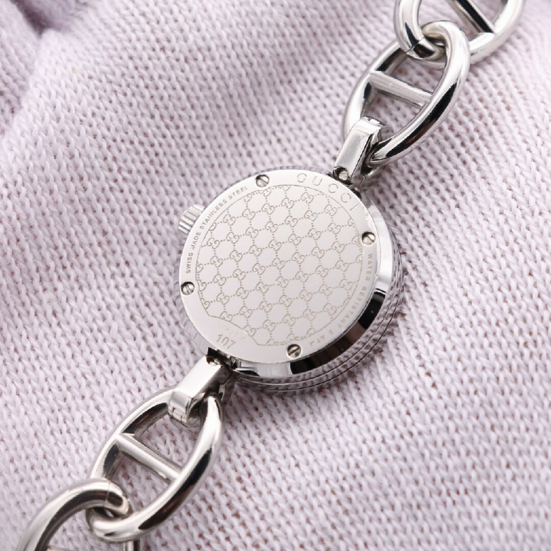GUCCI - 正規品【新品電池】GUCCI 107/ブレスレット チェーン GUCCI - 正規品【新品電池】GUCCI 107/ブレスレット チェーン