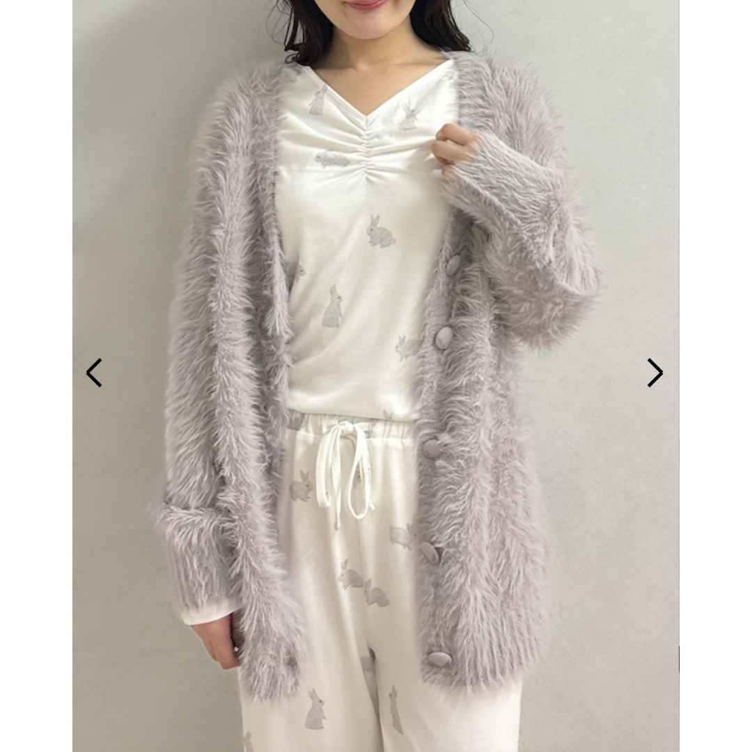 新品未使用タグ付き gelato pique ラビットモコカーディガン 新品未使用タグ付き gelato pique ラビットモコカーディガン