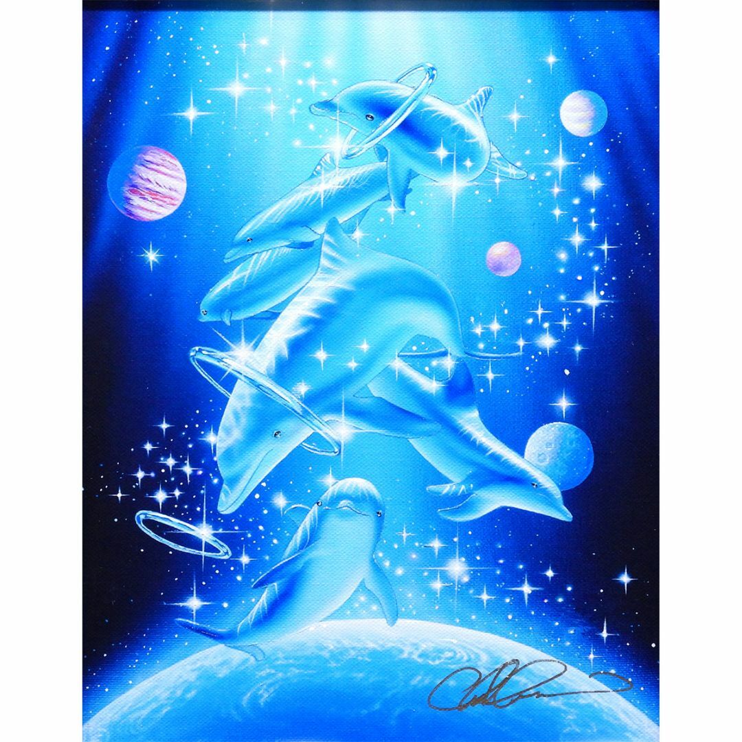 ART - ラッセン オリジナル原画 イルカ マリンアート 海 星 保証 ART - ラッセン オリジナル原画 イルカ マリンアート 海 星 保証