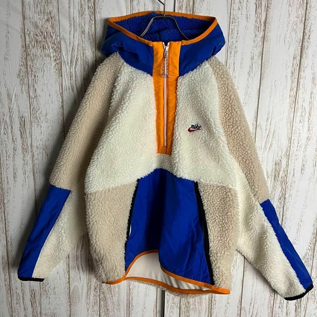 人気XLサイズ】ナイキ☆レトロ刺繍ロゴ入りハーフジップボア 人気XLサイズ】ナイキ☆レトロ刺繍ロゴ入りハーフジップボア