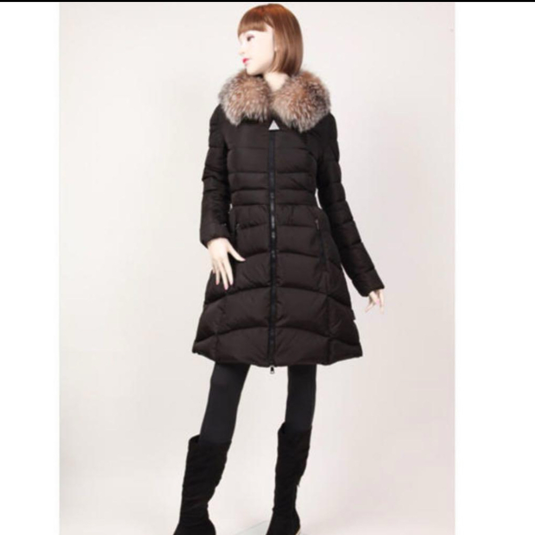MONCLER - モンクレール ダウン レディース ファー 黒 ブラック MONCLER - モンクレール ダウン レディース ファー 黒 ブラック