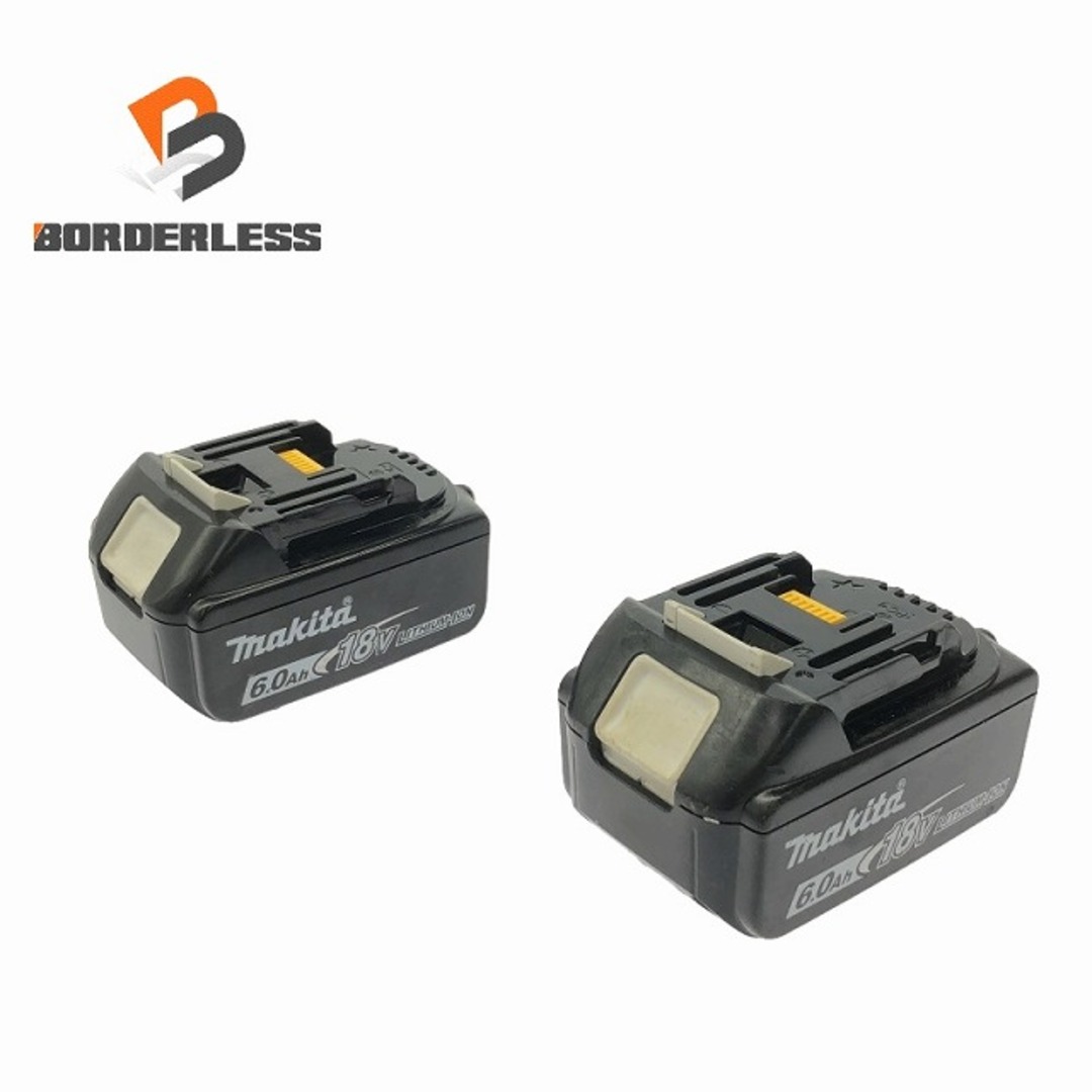 ☆品2個セット☆makita マキタ 18V 6.0Ah 純正リチウムイオン ☆品2個セット☆makita マキタ 18V 6.0Ah 純正リチウムイオン
