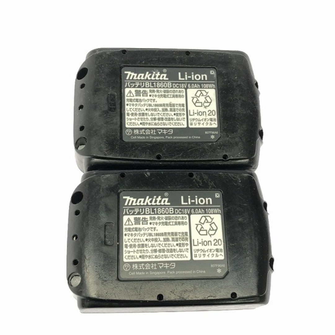 ☆品2個セット☆makita マキタ 18V 6.0Ah 純正リチウムイオン ☆品2個セット☆makita マキタ 18V 6.0Ah 純正リチウムイオン