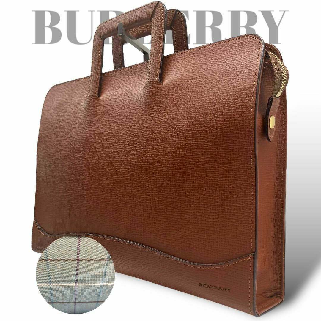 BURBERRY - 美品◎バーバリー ハンドバッグ 本革 ブラウン 2way BURBERRY - 美品◎バーバリー ハンドバッグ 本革 ブラウン 2way