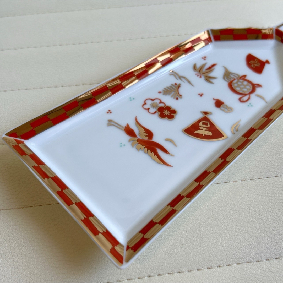 美濃焼 - 美濃焼 前畑陶器 縁起商店 羽子板 赤絵 賀正紋 羽子板 美濃焼 - 美濃焼 前畑陶器 縁起商店 羽子板 赤絵 賀正紋 羽子板
