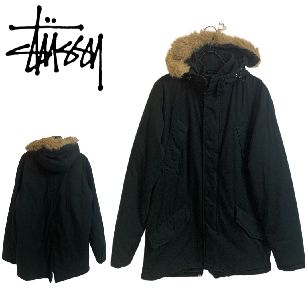 STUSSY - STUSSY 90s AUTHENTIC OUTER GEAR モッズコート Lの STUSSY - STUSSY 90s AUTHENTIC OUTER GEAR モッズコート Lの