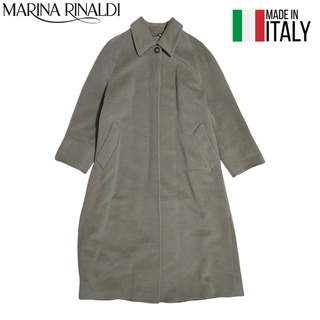 MARINA RINALDI ベージュ ウール カシミア イタリア製 コート(ロングコート)