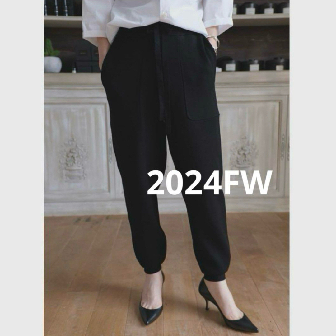 MADISONBLUE - MADISONBLUE 2024FW ダブルフェイス ニットパンツ 00 黒
