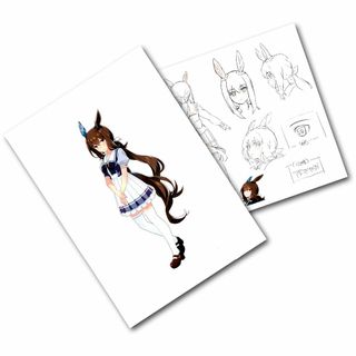 ウマ娘 プリティーダービー アドマイヤベガ 設定資料 制作資料 【2枚】(キャラクターグッズ)