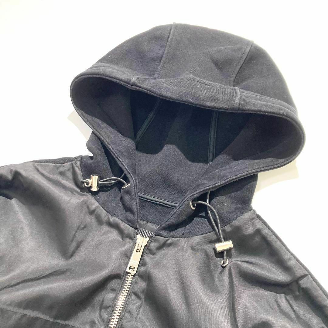 PRADA - 【美品】PRADA ジップアップパーカー ブラック PRADA - 【美品】PRADA ジップアップパーカー ブラック