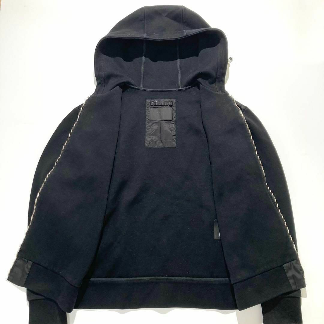 PRADA - 【美品】PRADA ジップアップパーカー ブラック PRADA - 【美品】PRADA ジップアップパーカー ブラック