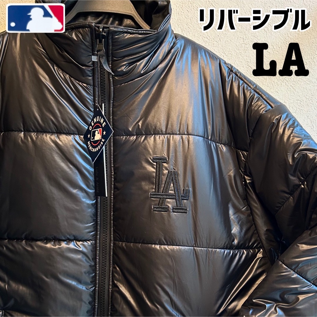 MLB - 【L】MLB ドジャース リバーシブル中綿&レザージャケット MLB - 【L】MLB ドジャース リバーシブル中綿&レザージャケット