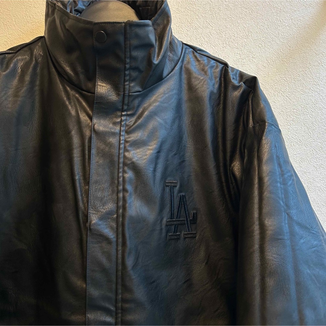 MLB - 【L】MLB ドジャース リバーシブル中綿&レザージャケット MLB - 【L】MLB ドジャース リバーシブル中綿&レザージャケット