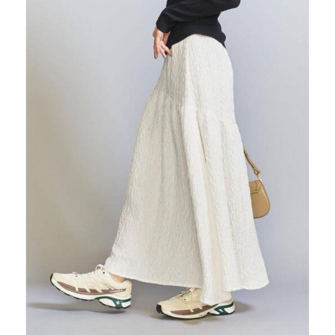 BEAUTY&YOUTH UNITED ARROWS - ジャカード ギャザー フレア BEAUTY&YOUTH UNITED ARROWS - ジャカード ギャザー フレア