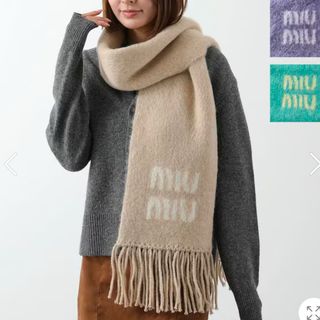 miu miu ミュウミュウ マフラー ニット ブラック 無地 やすかろ miu miu ミュウミュウ マフラー ニット ブラック 無地 やすかろ