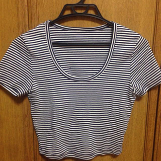 アメリカンアパレル(American Apparel)のアメアパ 人気のストライプクロップT(Tシャツ(半袖/袖なし))