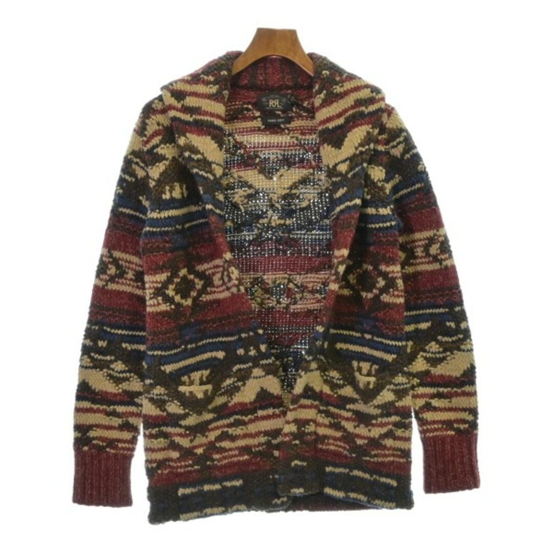 RRL - RRL ダブルアールエル カーディガン XS 赤xベージュxこげ茶等(総柄) 【古着】【中古】