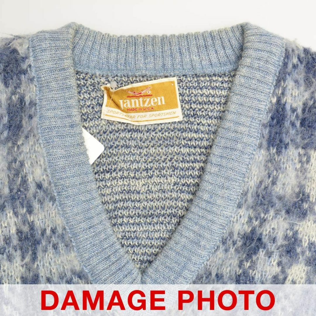 JANTZEN】70s 金タグ USA製 チェック長袖ニットセーターの通販 JANTZEN】70s 金タグ USA製 チェック長袖ニットセーターの通販