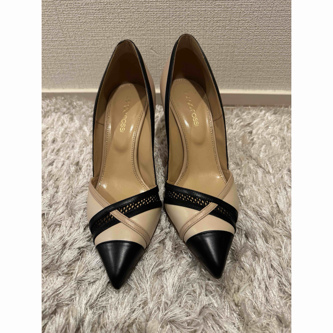 美品】Sergio Rossi セルジオロッシ バイカラーパンプス 35 美品】Sergio Rossi セルジオロッシ バイカラーパンプス 35