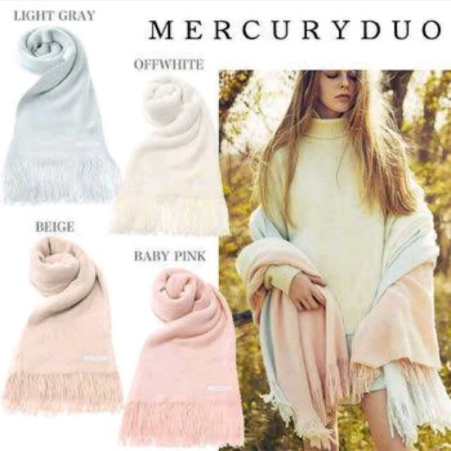 MERCURYDUO(マーキュリーデュオ)のMERCURY DUO♡カラーシンプルマフラー レディースのファッション小物(マフラー/ショール)の商品写真