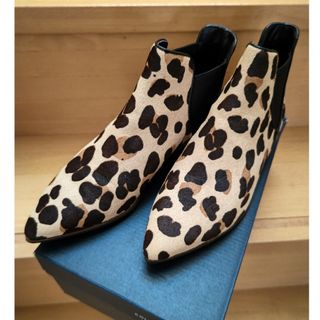 コールハーン(Cole Haan)のコールハーン ブーツ レオパード ハラコ23.5(ブーティ)