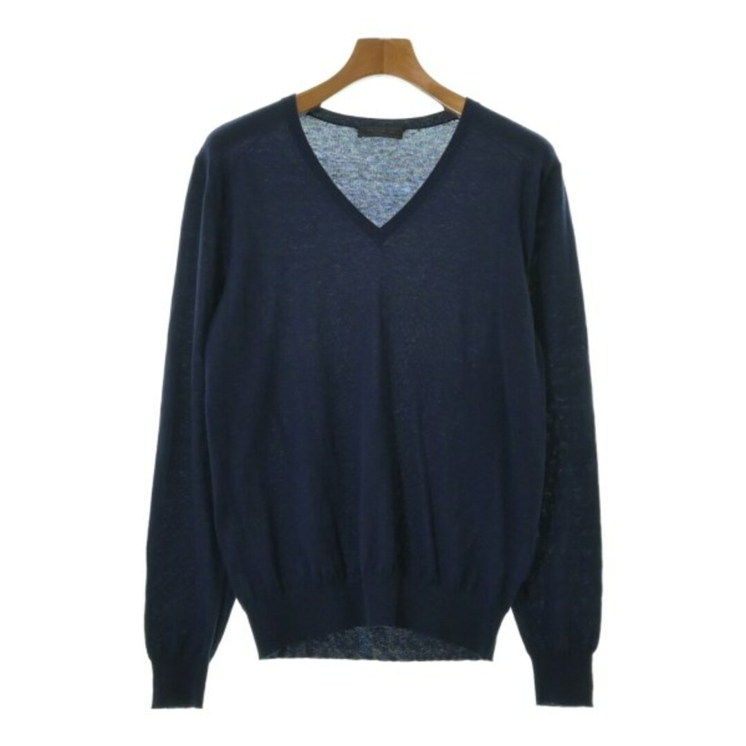 PRADA プラダ ニット・セーター 48(L位) 紺 【古着】 PRADA プラダ ニット・セーター 48(L位) 紺 【古着】
