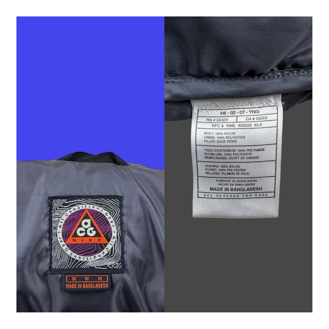 NIKE - 90s NIKE ACG ナイキ パッカブルダウンベスト ブルー NIKE - 90s NIKE ACG ナイキ パッカブルダウンベスト ブルー
