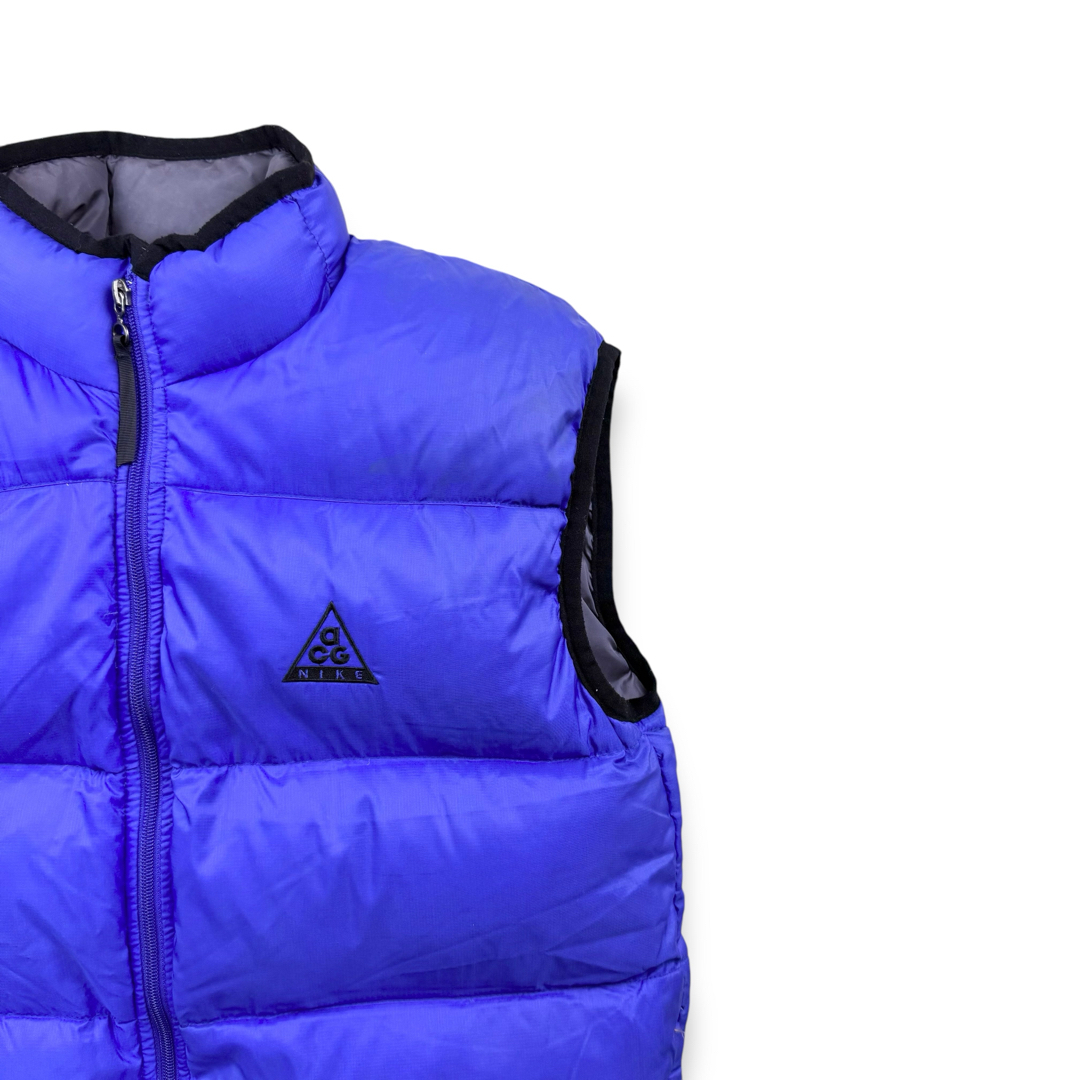 NIKE - 90s NIKE ACG ナイキ パッカブルダウンベスト ブルー NIKE - 90s NIKE ACG ナイキ パッカブルダウンベスト ブルー
