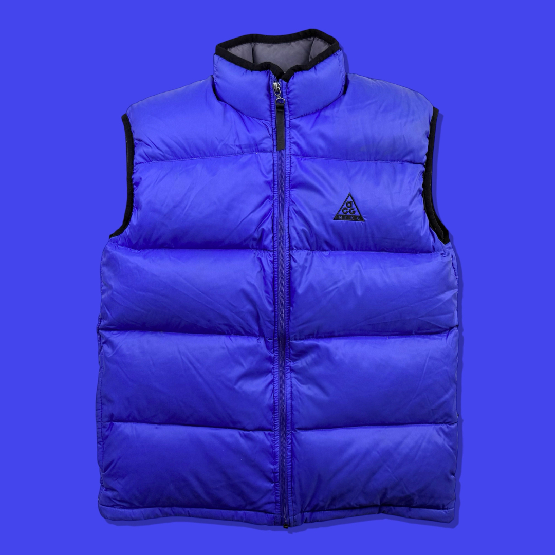 NIKE - 90s NIKE ACG ナイキ パッカブルダウンベスト ブルー NIKE - 90s NIKE ACG ナイキ パッカブルダウンベスト ブルー